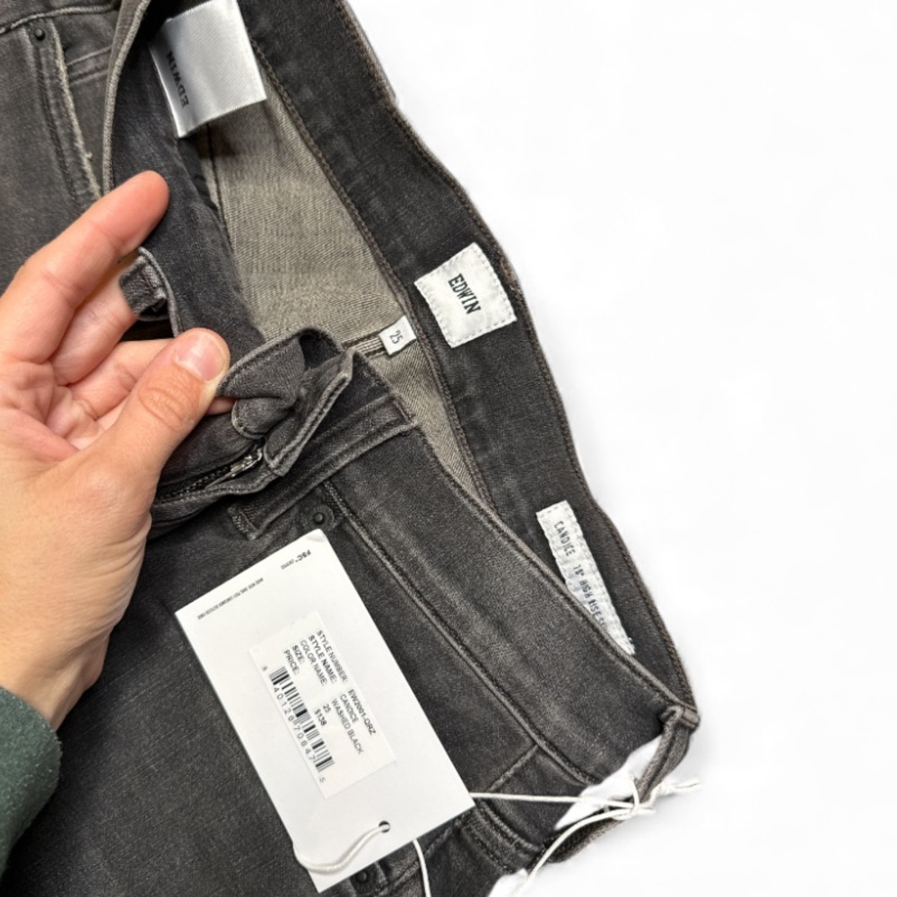 NWT Edwin Candice washed black skinny jeans size 25 - Picture 4 of 6